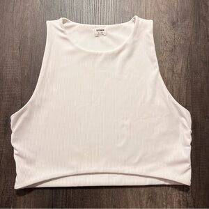 Cotton On White Ribbed Crop Tank Top Size XL